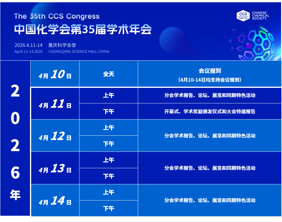 中国化学会第35届学术年会墙报交流指南
