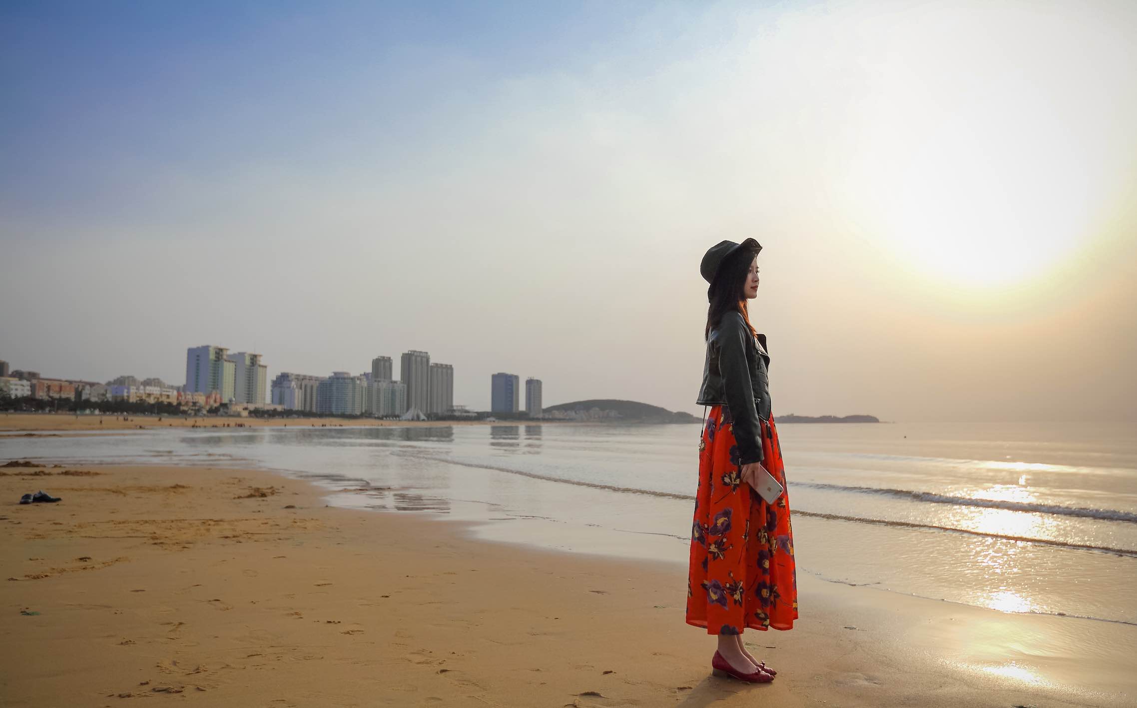 一呆公寓;威海金沙国际,带厨房的公寓,我们移动的家