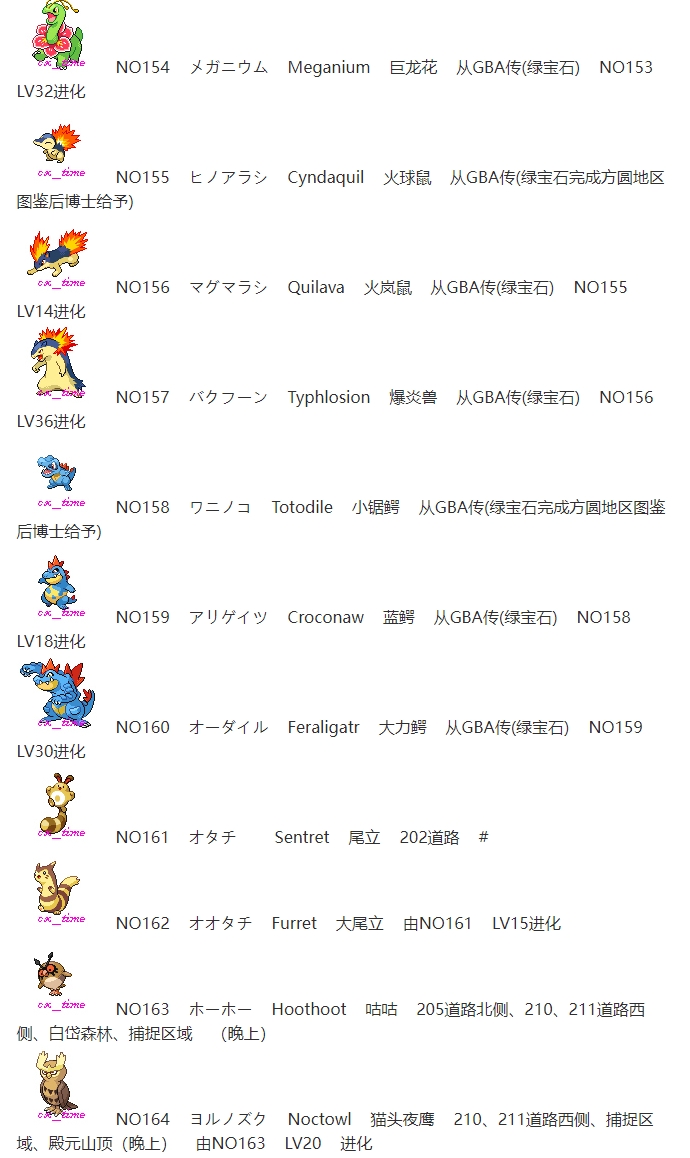 【捕捉】宝可梦第四世代（白金）原版 全精灵图鉴/分布/捕捉获取表