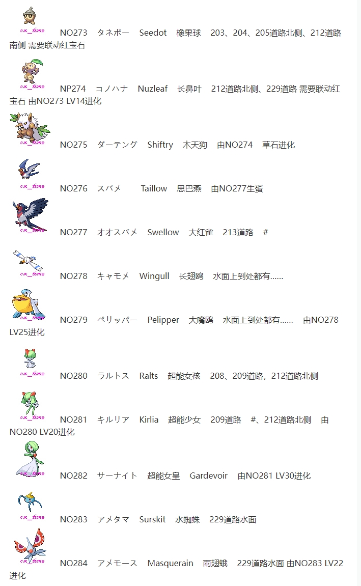 【捕捉】宝可梦第四世代（白金）原版 全精灵图鉴/分布/捕捉获取表