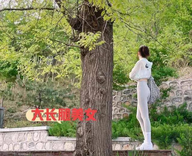 女子穿紧身衣在公园拍照，网友：只要自己不尴尬，尴尬的就是别人