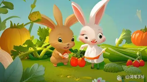 小故事:《小兔子拔萝卜》