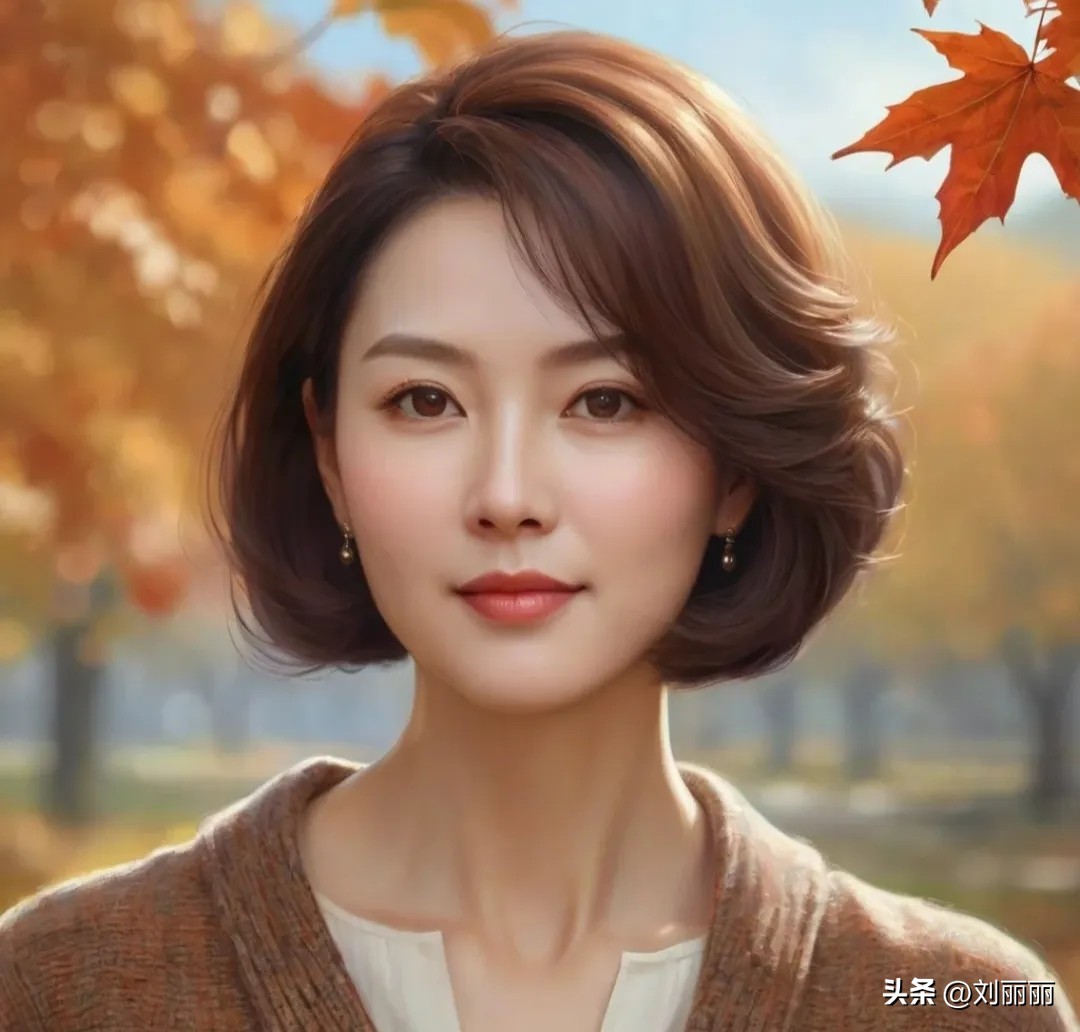 女人过了 60 岁,试试侧分微卷波波头,好看显气质