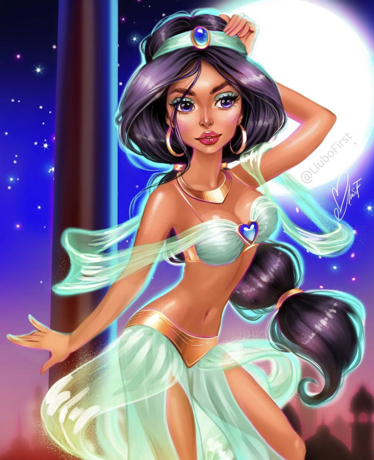 迪士尼公主碰上“芭比娃娃”画风，秒变幼齿小女孩，但身材真不像