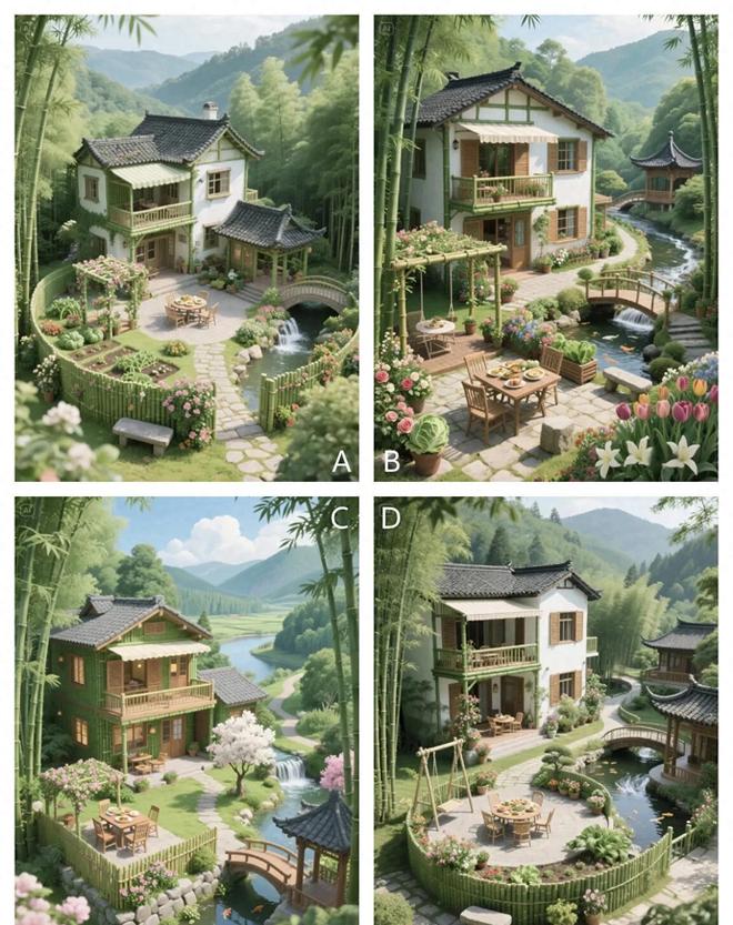 心理测试：你钟情哪座竹林木屋？测测你性格里暗藏的缺点是什么？