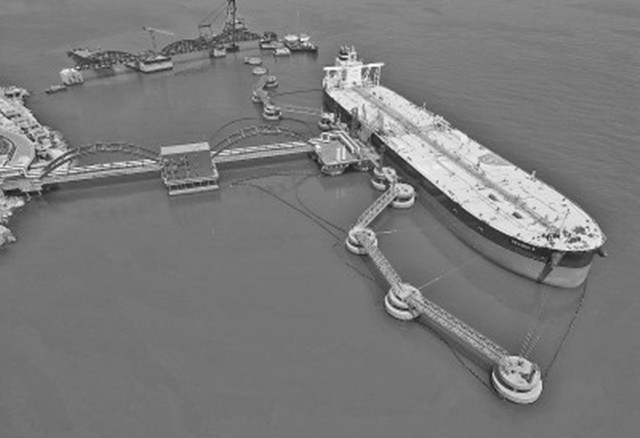 外眼看山东·央媒一周图片撷英丨烟台港原油管道复线（干线）启输