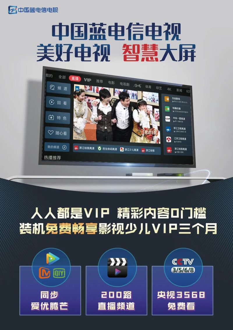 “中国蓝电信电视”今天诞生啦!