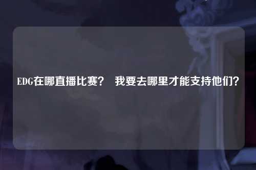EDG在哪直播比赛? 我要去哪里才能支持他们?