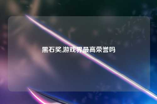 黑石奖,游戏界最高荣誉吗